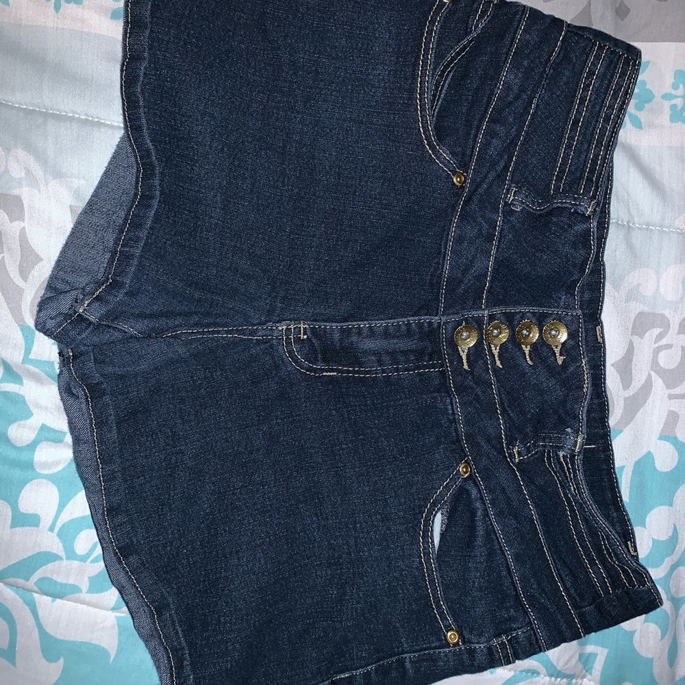 High waist denim shorts